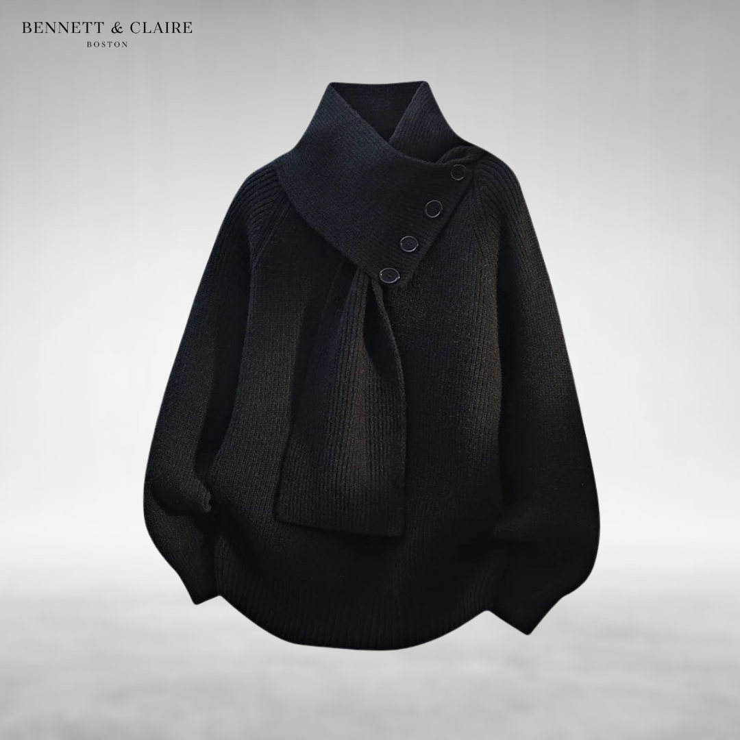 Mila™ Cozy Scarf-Collar Sweater