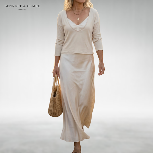 Adriana™ Elegant Dress & Sweater Set
