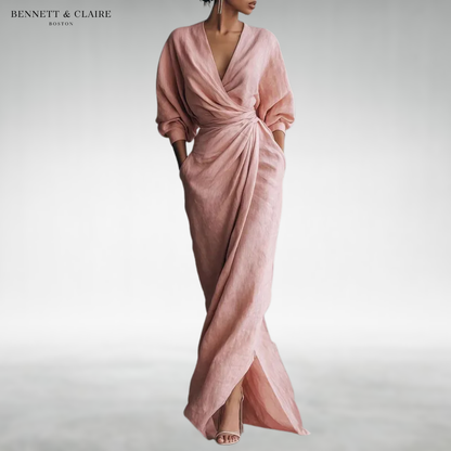 Sarah™ Elegant Wrap Maxi Dress