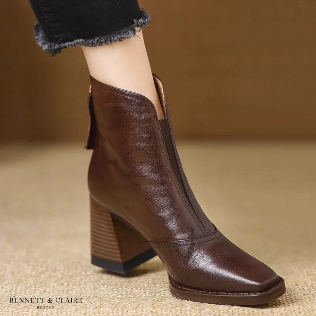 Mellena Elegant Side-Zip Ankle Boots