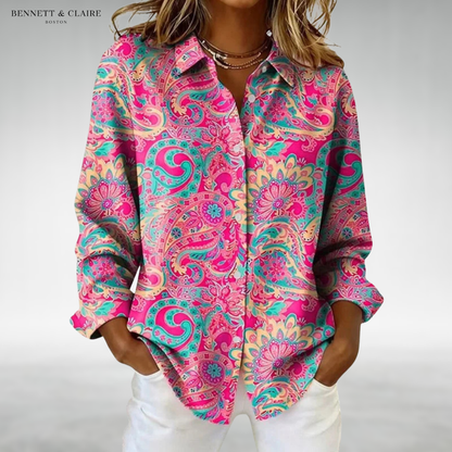 Olivia Elegant Button-Up Top