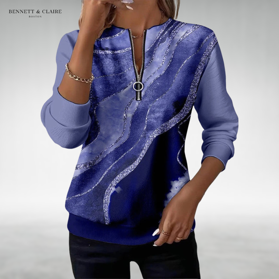 Elise™ Vintage Zip Sweater