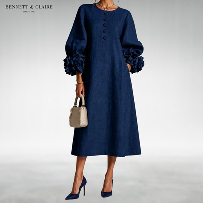 Amelia Floral Sleeve Midi Dress