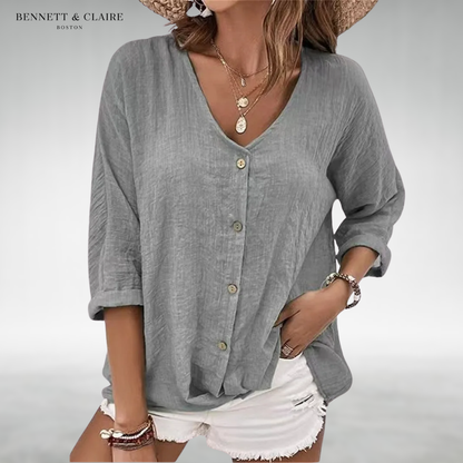 Lydia™ Comfort Button Top
