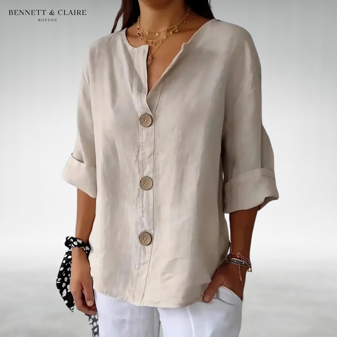 Sofia™ Lightweight Button Top