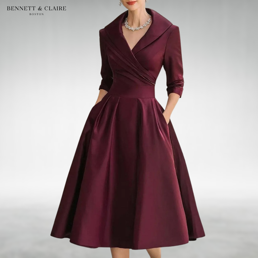 Victoria™ Elegant Midi Dress