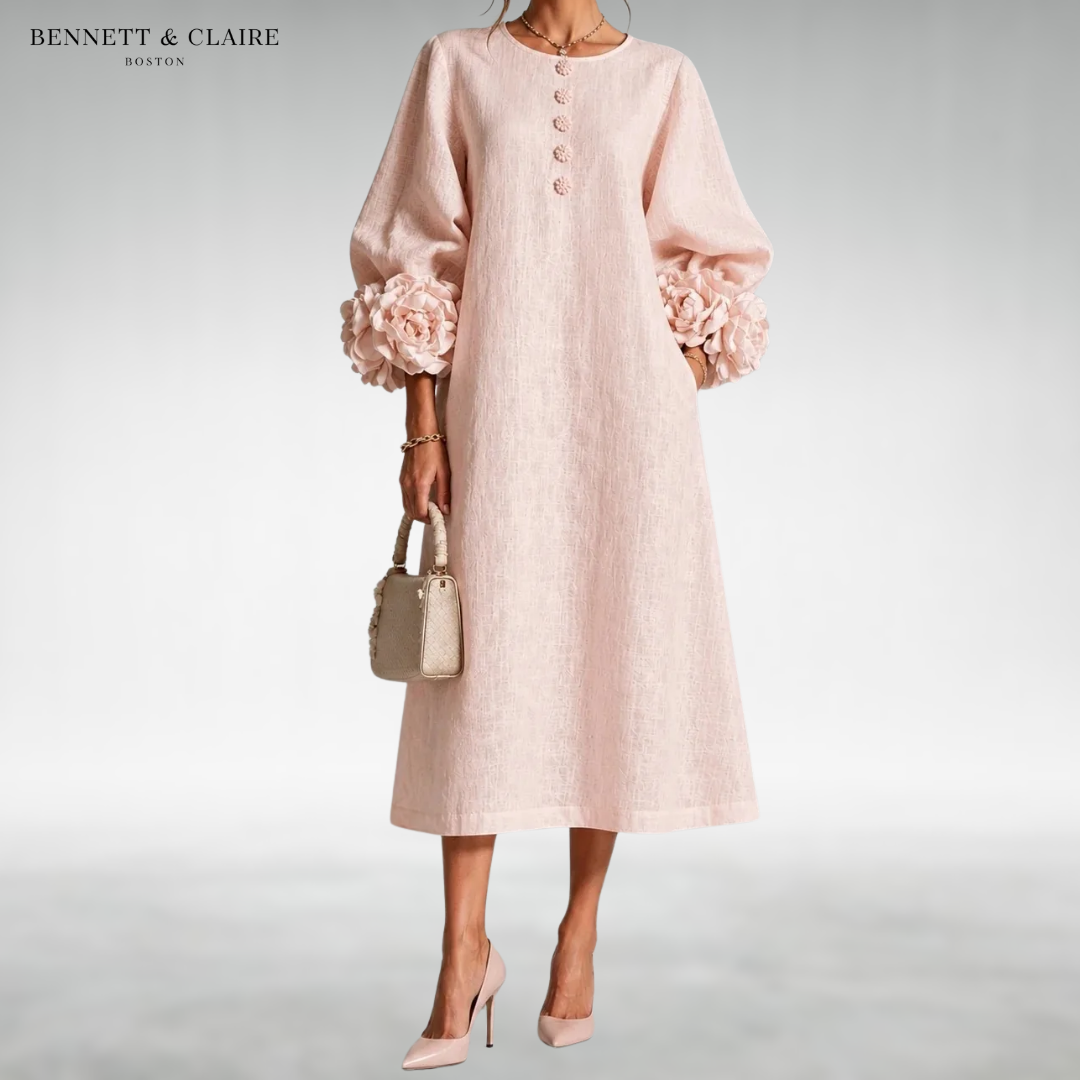 Amelia Floral Sleeve Midi Dress