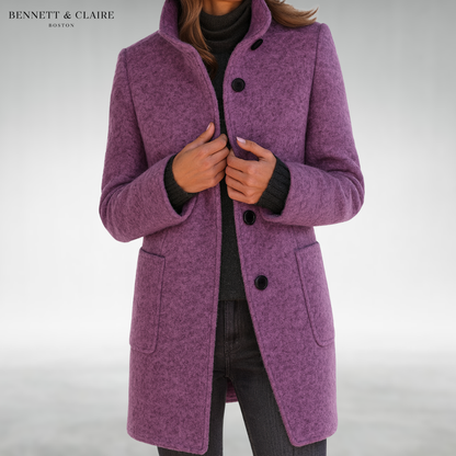 Michelle™ Stand Collar Wool Coat