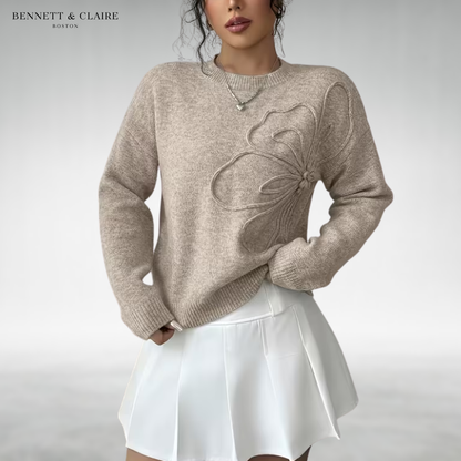 Alice™ Cozy Floral Knit Sweater