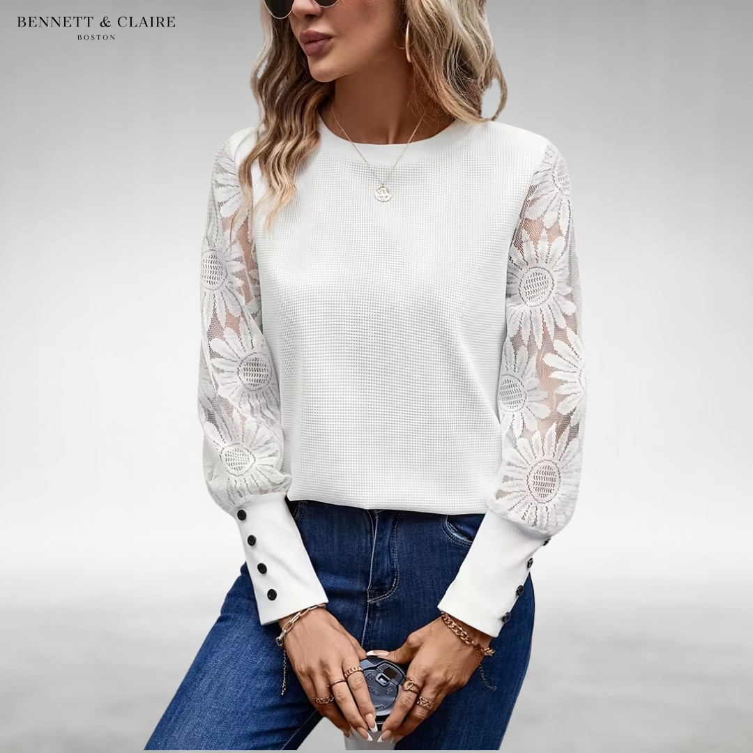 Eileen™ Lace Sleeve Knit Top