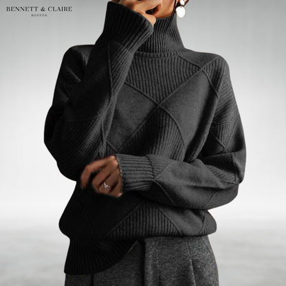 Elaine™ Textured Turtleneck Sweater