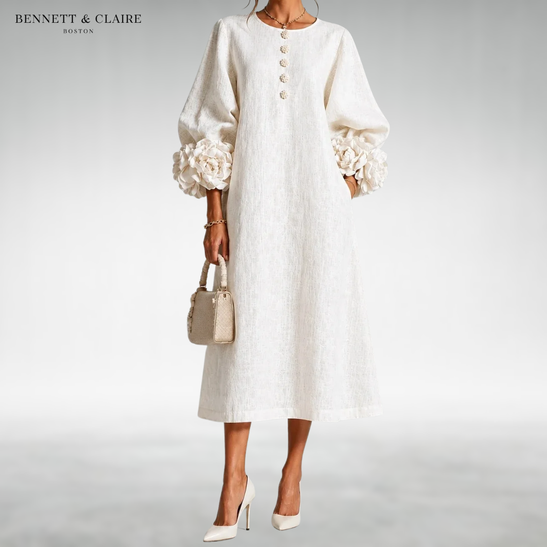 Amelia Floral Sleeve Midi Dress