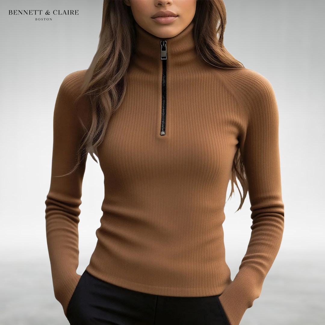 Jessie™ Cozy Zip-Neck Sweater